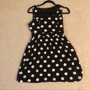Forever 21 black and white polka dot dress